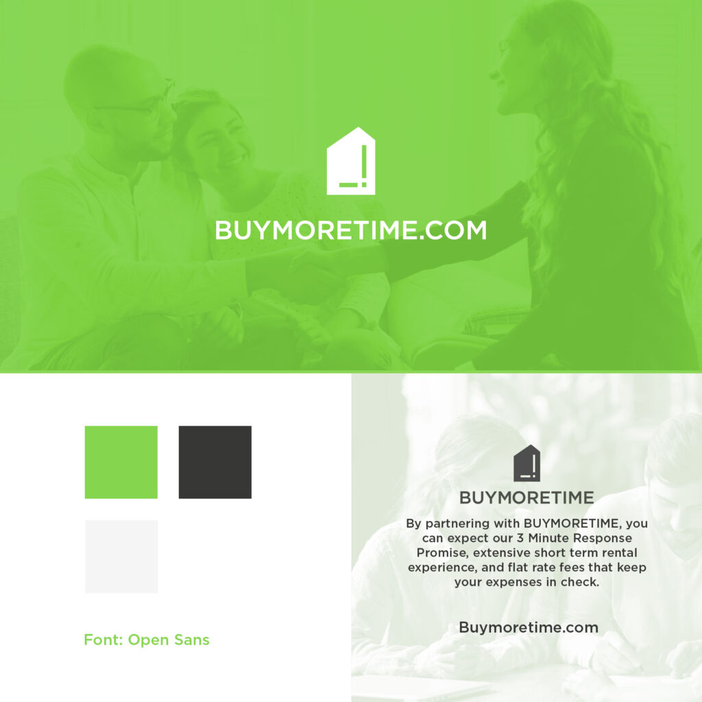 Branding Image Card showing the logo, font, color palette, and a branding statement laid out in a grid